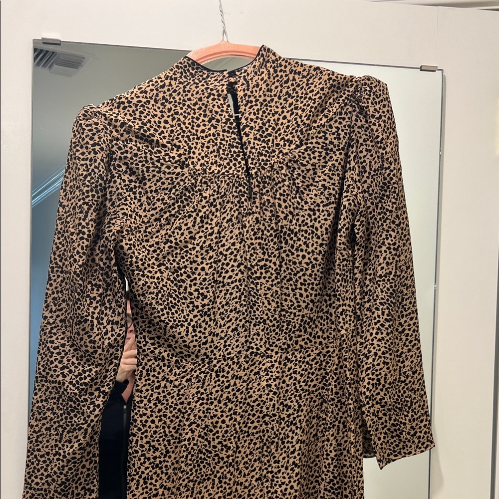 SALONI Leopard Print Dress - Black and Brown - Picture 10 of 10
